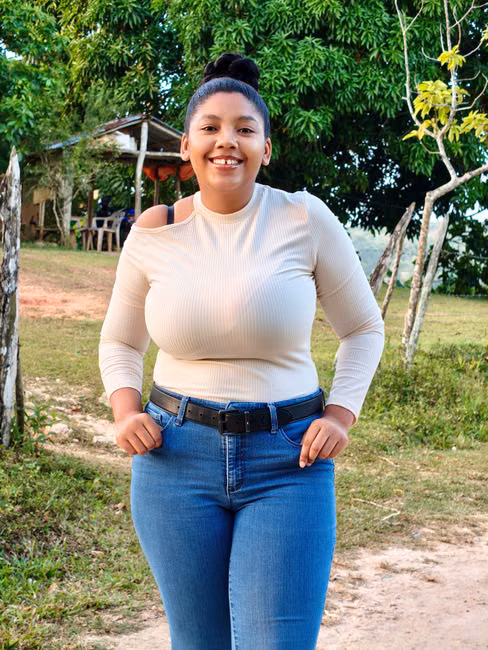 Blusa Canelada Bege Manga Longa